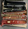 **** ASSORTED BRASS MUSICAL INSTRUMENTS (4 UNITS) **** (I)