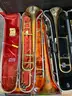 **** ASSORTED BRASS MUSICAL INSTRUMENTS (4 UNITS) **** (I)