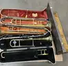 **** ASSORTED BRASS MUSICAL INSTRUMENTS (4 UNITS) **** (I)
