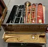 **** ASSORTED BRASS MUSICAL INSTRUMENTS (4 UNITS) **** (I)