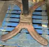 **** MEDART EARLY 20 TH. CENTURY ANTIQUE LEATHER POMMEL HORSE WITH CAST-IRON BASE **** (I)