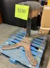 **** MEDART EARLY 20 TH. CENTURY ANTIQUE LEATHER POMMEL HORSE WITH CAST-IRON BASE **** (I)