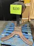 **** MEDART EARLY 20 TH. CENTURY ANTIQUE LEATHER POMMEL HORSE WITH CAST-IRON BASE **** (I)