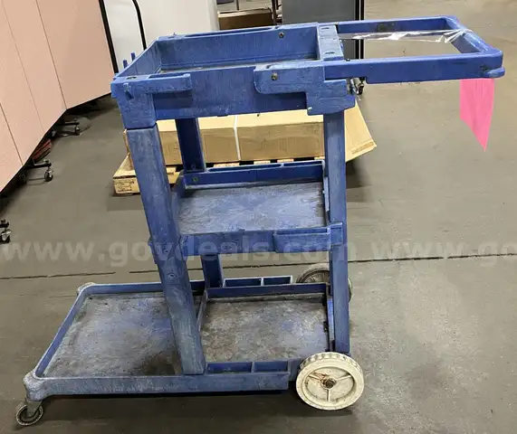 **** HEAVY-DUTY BLUE CUSTODIAL-JANITORIAL CART **** (I)