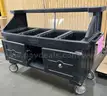**** CAMBRO BLACK MOBILE FOOD &#x26; BEVERAGE VENDING CART **** (I)