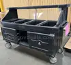 **** CAMBRO BLACK MOBILE FOOD &#x26; BEVERAGE VENDING CART **** (I)
