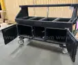 **** CAMBRO BLACK MOBILE FOOD &#x26; BEVERAGE VENDING CART **** (I)