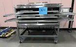 **** LINCOLN- ENODIS PIZZA CONVEYOR GAS OVEN WITH MOBILE STAND AND ACCESSORIES **** (I)