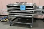**** LINCOLN- ENODIS PIZZA CONVEYOR GAS OVEN WITH MOBILE STAND AND ACCESSORIES **** (I)