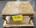 **** 36" SQUARE VINTAGE WOOD COFFEE TABLE **** (I)