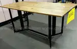 **** EXTENDABLE DROP LEAF FOLDING DINING TABLE (63" W. x 31 1/2" D. x 29 1/2"H.) **** (I)