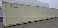 ****  40 FT. STORAGE CONTAINER WITH METAL RACKS, VENTILATION, AND LIGHTING OUTLET **** (P)