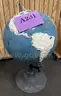 **** VINTAGE 1959 AMERICAN PRINTING HOUSE FOR THE BLIND FLOOR PEDESTAL GLOBE **** (I)