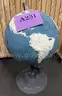 **** VINTAGE 1959 AMERICAN PRINTING HOUSE FOR THE BLIND FLOOR PEDESTAL GLOBE **** (I)