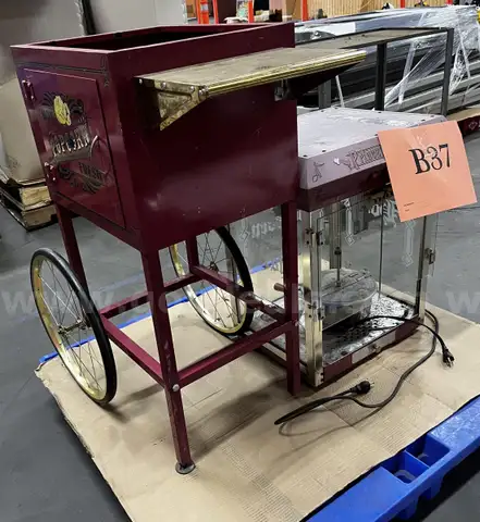 **** PRINCETON POPCORN MACHINE WITH CART **** (I)