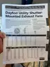 Dayton Utility Shutter-Mounted Exhaust Fan