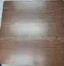 Sturdy computer desk, metal frame, wood look laminate top