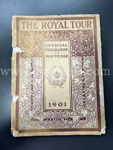 Vintage original copy of 1901 Official Programme and Souvenir of the Royal Tour
