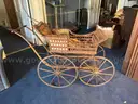 Antique Wicker Carriage Baby Stroller