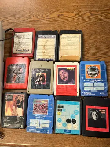A lot of 8-track cartridges