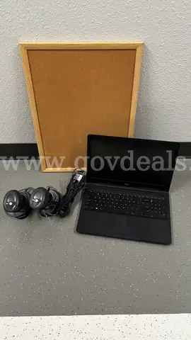 Dell Laptop, Motorolla Scanners, Cork Board