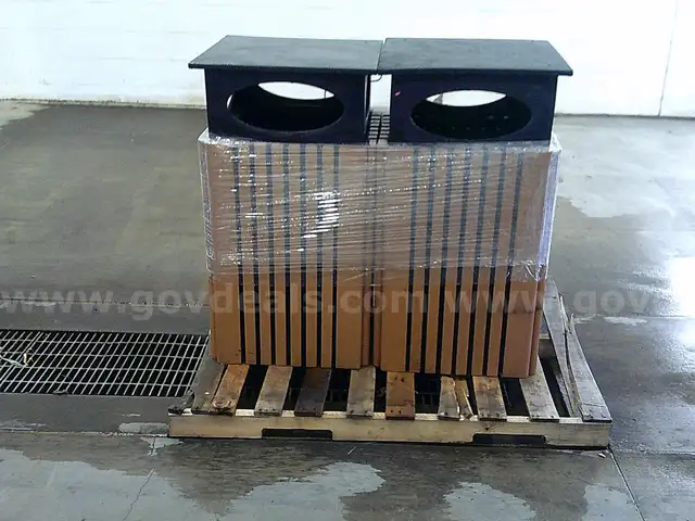 Plastic trash receptacles