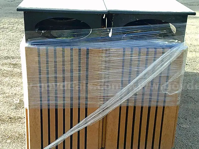 Plastic parks trash can receptacles