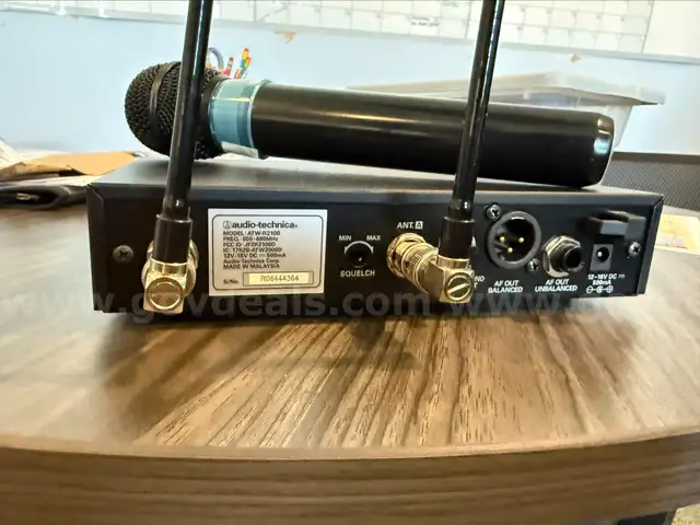 Audio Technica UHF Synthesized diversity Receiver and wireless Mic set