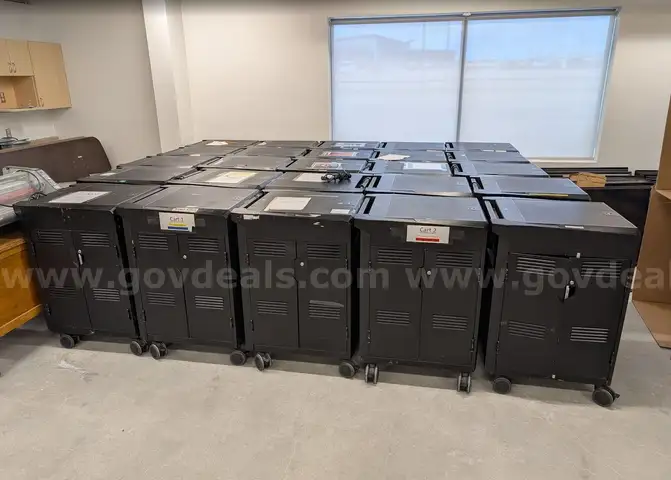 LOT of twenty-six (26) Ergotron Laptop Charging Carts