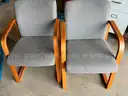 LOVE SEAT AND 4 OFFICE CHAIRS