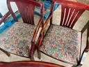 ROUND WOOD TABLE AND 4 CHAIRS