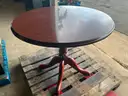 ROUND WOOD TABLE AND 4 CHAIRS