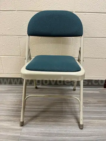 64 Metal Folding Chairs with Back and Seat Cushions