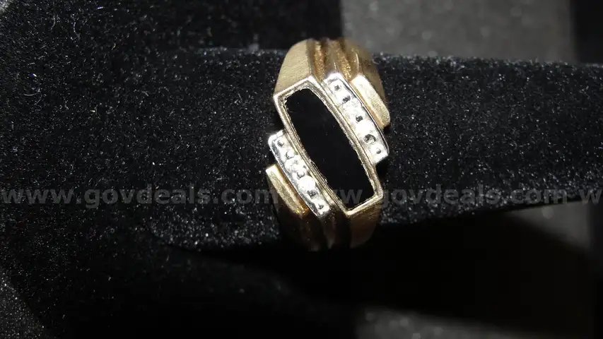 Mens Black Stone Ring