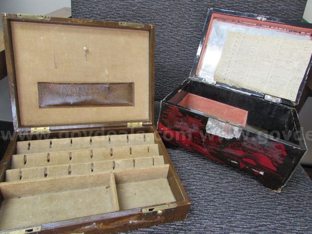 2 Antique Jewelry Boxes | GovDeals