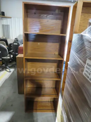 5 Shelf Wood Bookcase