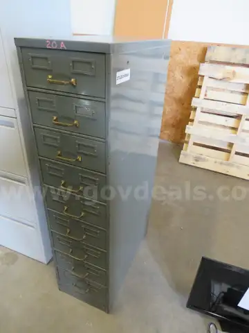 9 Drawer Card Filing Cabinet