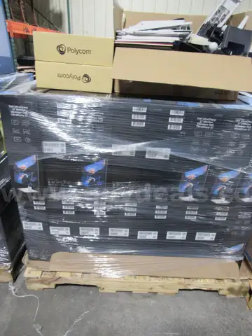Pallet of Monitors & Polycoms