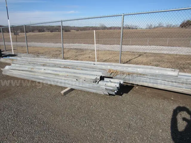 Stacks of Guardrail Sections