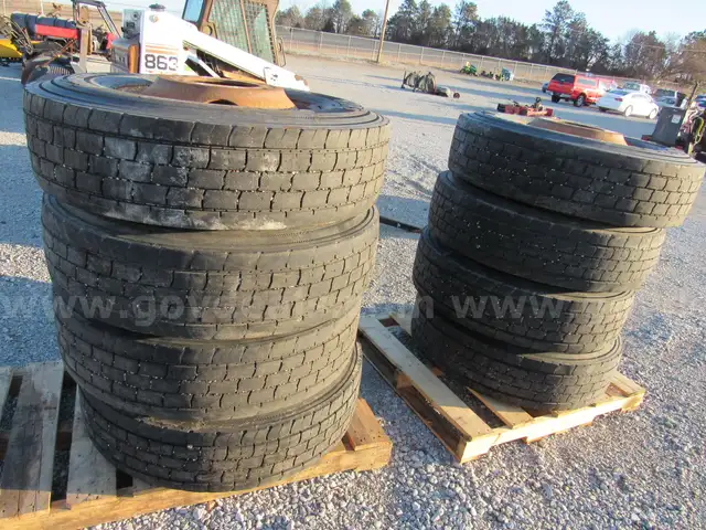 Set of 8  Continential Truck Tires w/Rimes