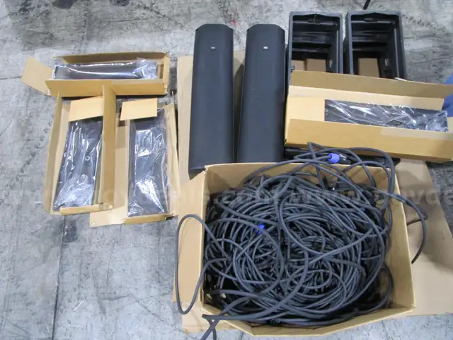 2 Speakers, 4 Speaker Grilles, &#x26; Wire (B)
