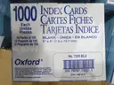 Blue &#x26; White Index Cards (L)