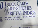 Blue &#x26; White Index Cards (L)