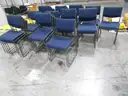35 Blue Stackable Chairs (B)