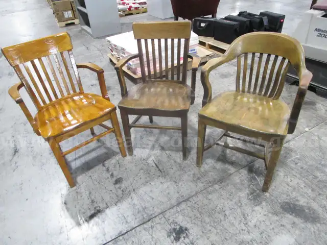 3 Wooden Chairs (C)