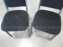 2 Black Stacking Chairs (I)