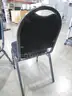 2 Black Stacking Chairs (I)
