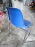9 Blue Stackable Chairs (C)