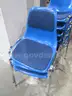 9 Blue Stackable Chairs (C)