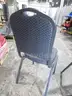 2 Black/Gray Stacking Chairs (C)